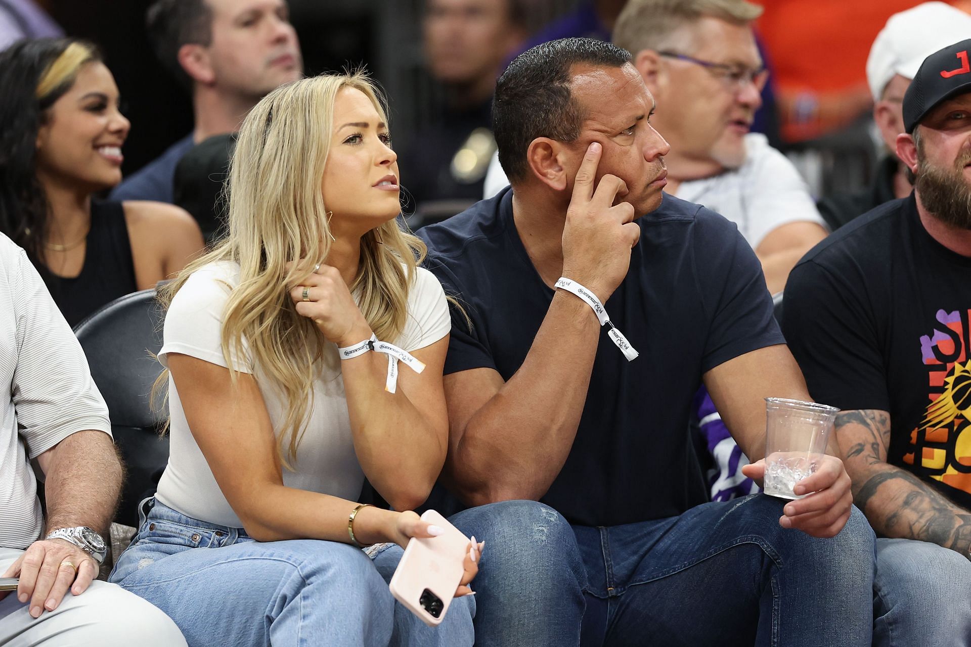 Rodriguez and Padgett at the Dallas Mavericks v Phoenix Suns Game.